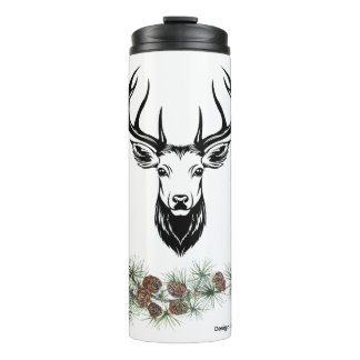Thermosbecher mit Hirsch-Motiv