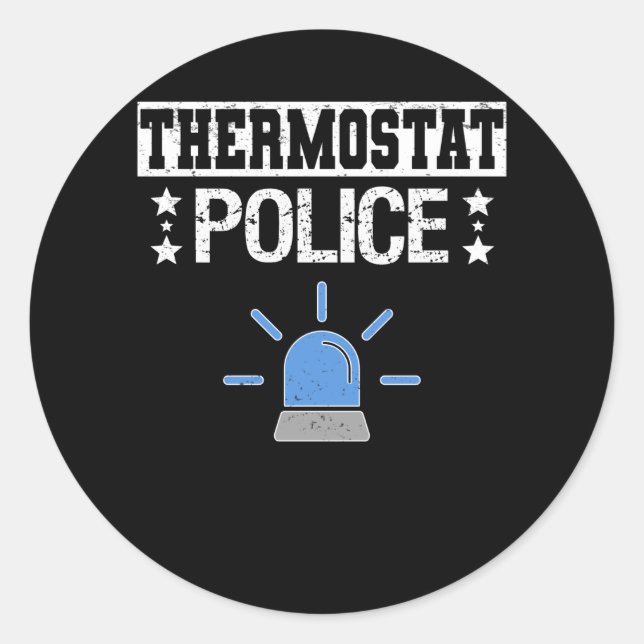 Thermostat-Büromheizung Sommertemperatur Runder Aufkleber (Vorderseite)