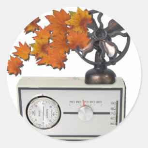 ThermostatHeaterFanLeaves052215 Runder Aufkleber