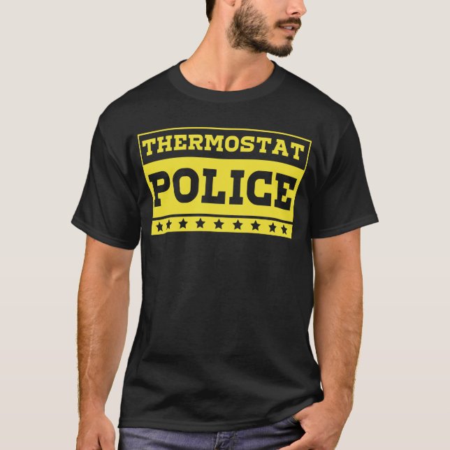 Thermostatpolizei gelb T-Shirt (Vorderseite)