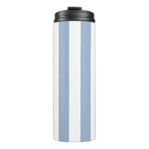 Thermotumbler Babyblau und Weiß gestreift Thermosbecher