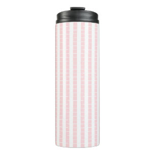 Thermotumbler Babyrosa und weiß gestreift Thermosbecher