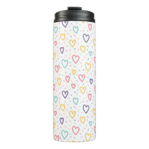 Thermotumbler Bunte Herzen Thermosbecher