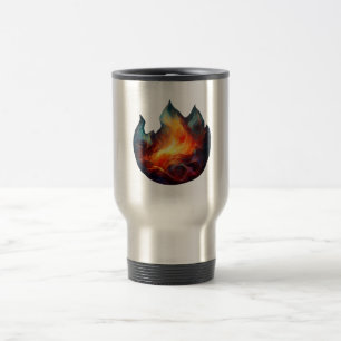 Thermotumbler - Flammen Kunstwerk Reisebecher