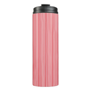 Thermotumbler Rot & Weiß gestreift Thermosbecher