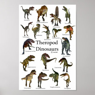 Theropod Dinosaurier Poster