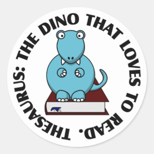 Thesaurus: Ein Dinosaurier der Lieben, Bücher zu Runder Aufkleber