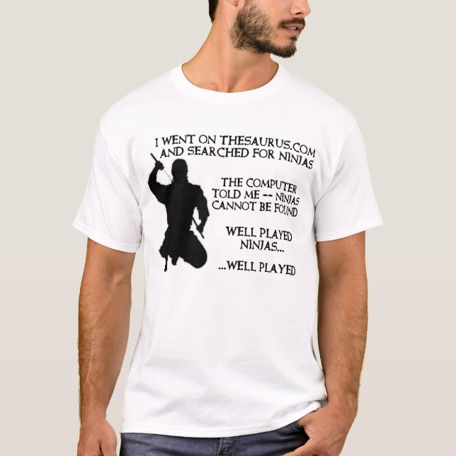 Thesaurus Ninjas lustiges Ninja Shirt (Vorderseite)