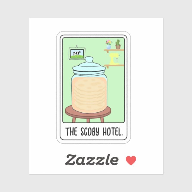 TheScobyHotel-TarotCard Aufkleber (Blatt)