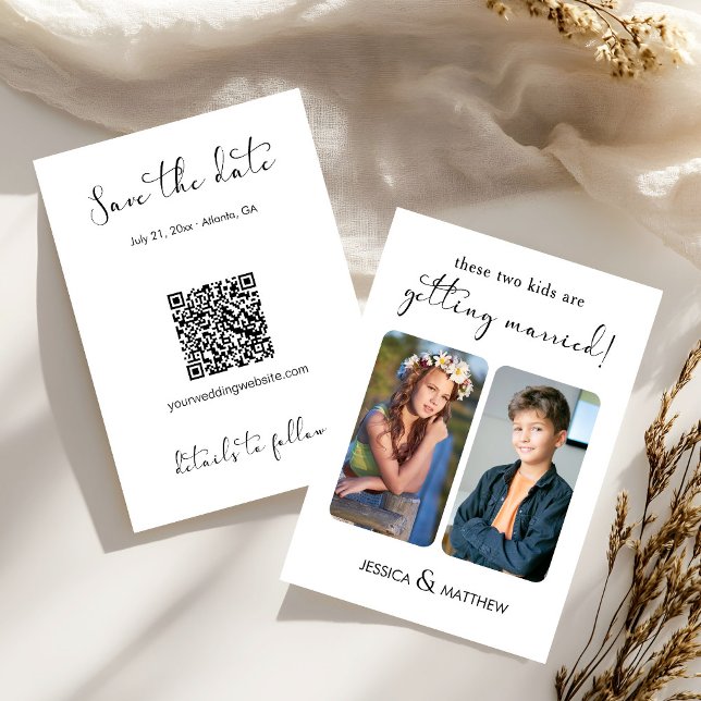 These Two Kids are Getting Married Childhood Photo Save The Date (Von Creator hochgeladen)