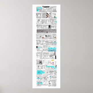 Theseus und Minotaur - Graumythcomix-Streifen Poster