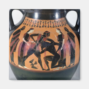 Theseus, welches das Minotaur kämpft Magnet