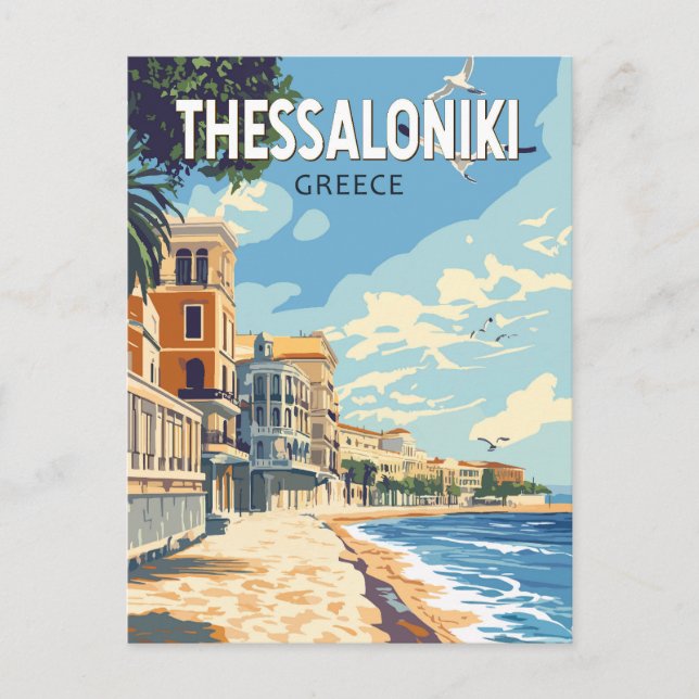Thessaloniki Griechenland Reisen Kunst Vintag Postkarte (Vorderseite)