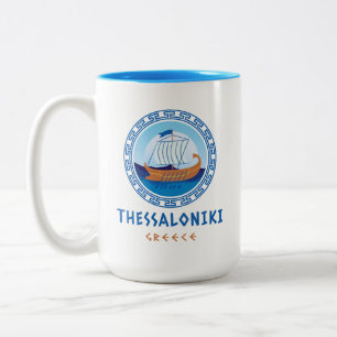 Thessaloniki, Griechenland Zweifarbige Tasse