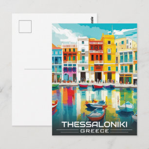 Thessaloniki Stadt, Griechenland Ladadika-Viertel Postkarte