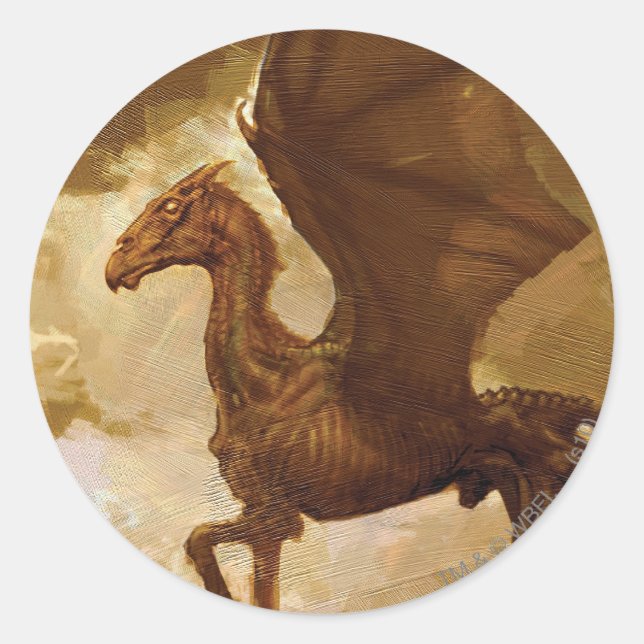 Thestral Runder Aufkleber (Vorderseite)