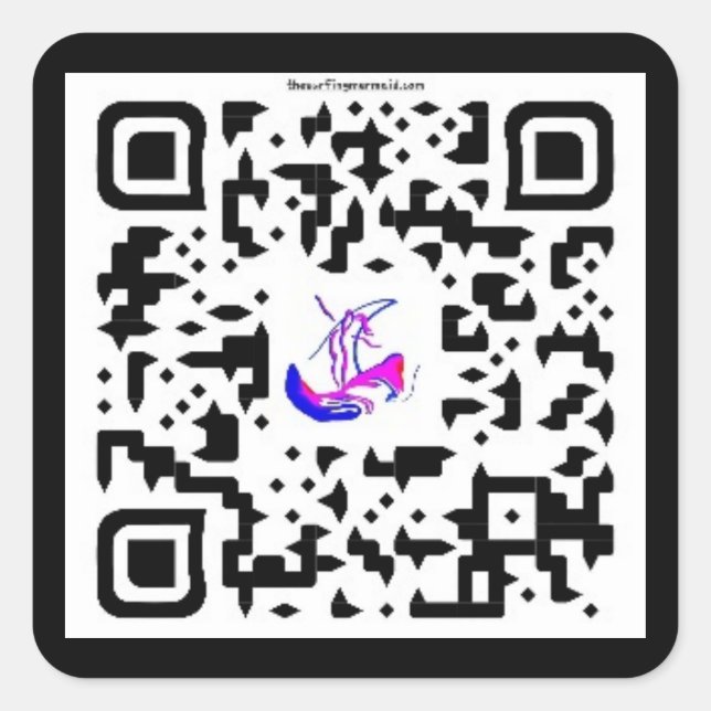 #thesurfingmermaid #SWAG@MAGHIE.ORG Quadratischer Aufkleber (Vorderseite)