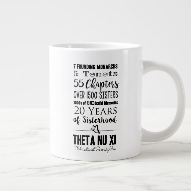 Theta Nu Xi Tasse zum 20. Jahrestag (Rechts)