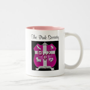 Thetaphi-Sigmaschild, die rosa Gesellschaft Zweifarbige Tasse