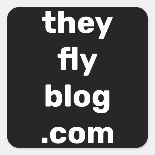 theyflyblog.com carré autocollant (Devant)