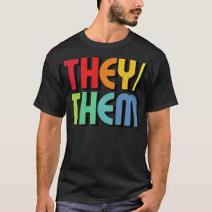 TheyThem Pronomen Retro-Stil-Design 3 T-Shirt
