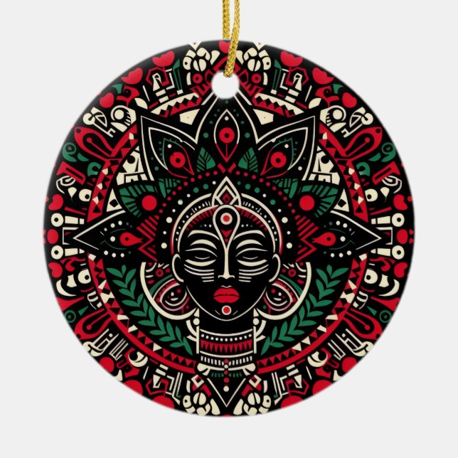 Theyyam Spirit Christmas Ornament (Vorne)