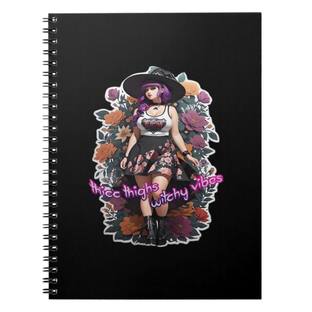 Thicc Thighs Witchy Vibes - Whimsigoth Hexenkern Notizblock (Vorderseite)