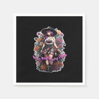 Thicc Thighs Witchy Vibes - Whimsigoth Hexenkern Serviette
