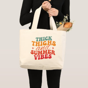 Thick Thighs & Summer Vibes Beach Lebensmittelgesc Jumbo Stoffbeutel