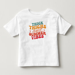 Thick Thighs & Summer Vibes Beach Lebensmittelgesc Kleinkind T-shirt