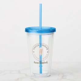 Thick Thighs Summer Vibes Vacation Beach individue Acryltrinkbecher