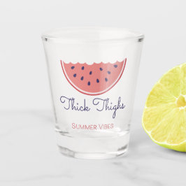 Thick Thighs Summer Vibes Vacation Beach Party Schnapsglas