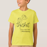 Thicket Monterey Florist Kids T-Shirt Black Print