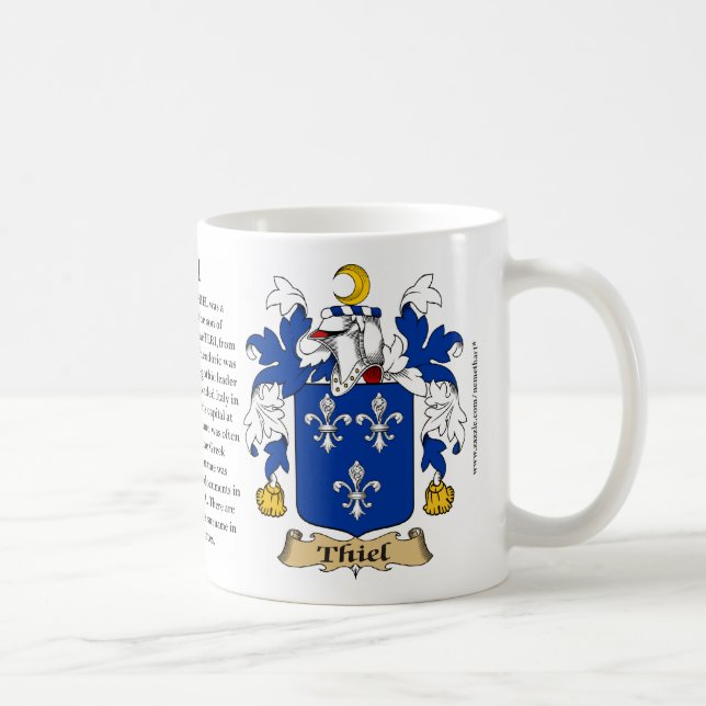 Thiel, der Ursprung, die Bedeutung und das Wappen Kaffeetasse (Rechts)