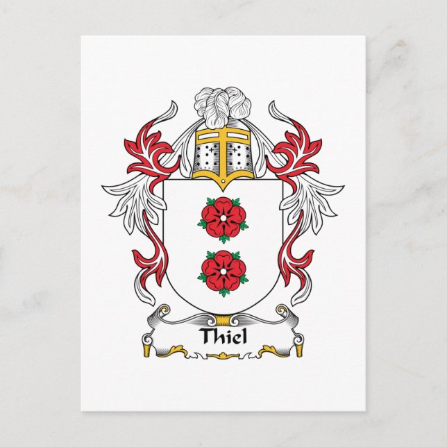 Thiel-Familienwappen Postkarte (Vorderseite)