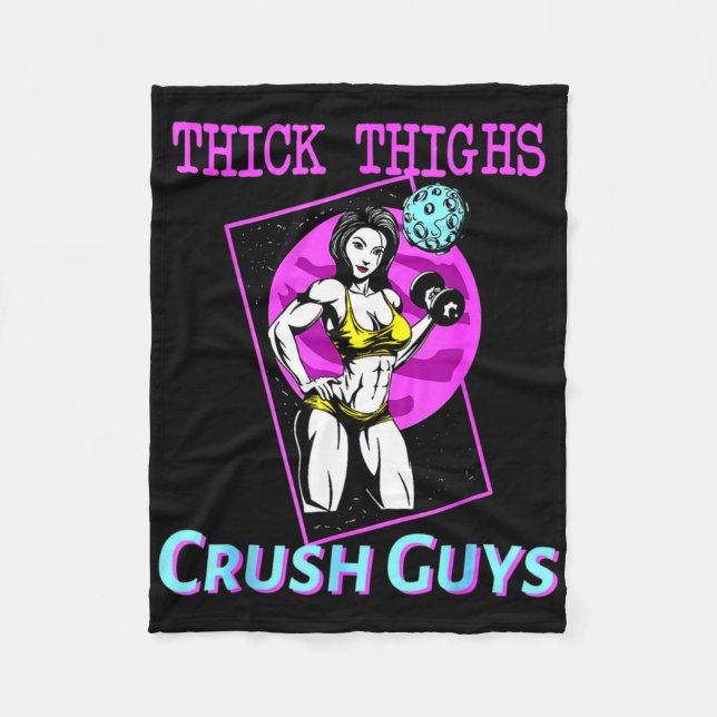 Thiick Thights Crush Typ Weightlift Bodybuildin Fleecedecke (Vorderseite)