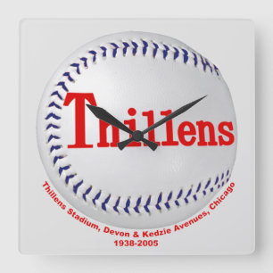 Thillens-Stadion, Chicago, Illinois Quadratische Wanduhr