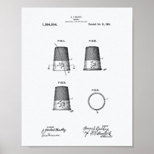 Thimble 1921 Weißbuch zum Thema Patentkunst Poster