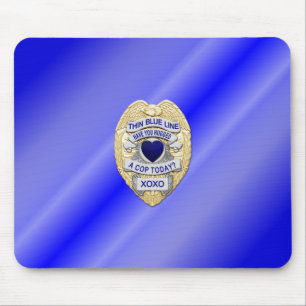 Thin Blue Line Abzeichen Mousepad