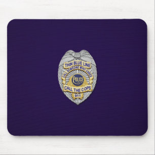 Thin Blue Line Abzeichen Mousepad