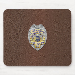 Thin Blue Line Abzeichen Mousepad