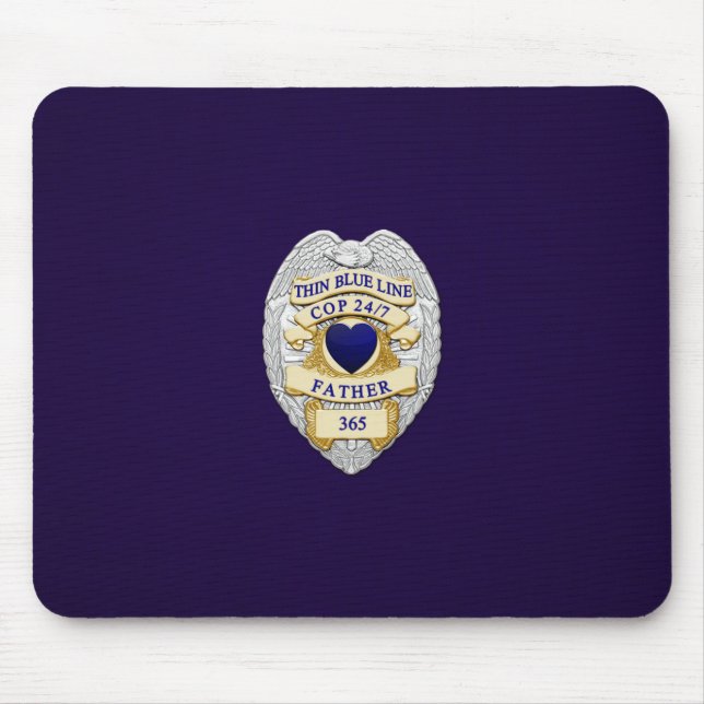 Thin Blue Line Abzeichen Mousepad (Vorne)