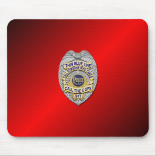 Thin Blue Line Abzeichen Mousepad