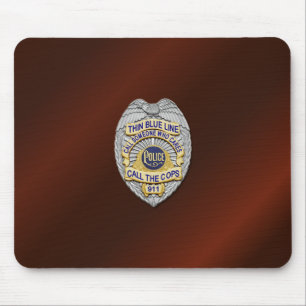 Thin Blue Line Abzeichen Mousepad