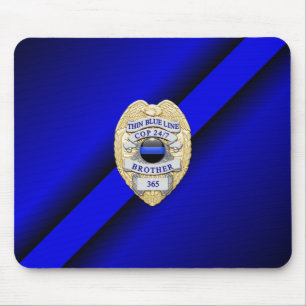 Thin Blue Line Abzeichen Mousepad