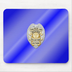 Thin Blue Line Abzeichen Mousepad
