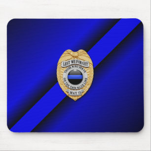 Thin Blue Line Abzeichen Mousepad