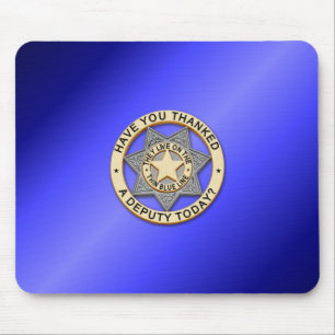 Thin Blue Line Abzeichen Mousepad