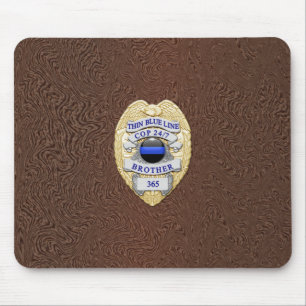 Thin Blue Line Abzeichen Mousepad