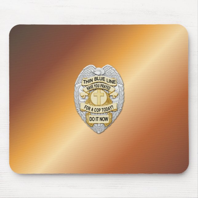 Thin Blue Line Abzeichen Mousepad (Vorne)